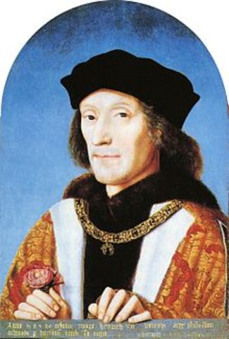 1485-First Tudor king, Henry VII, is crowned