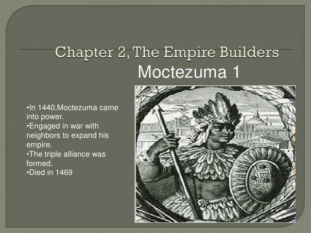 Moctezuma comes to power 1440