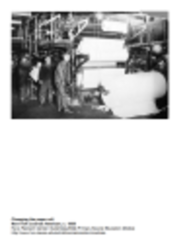 Paper on the roll printer