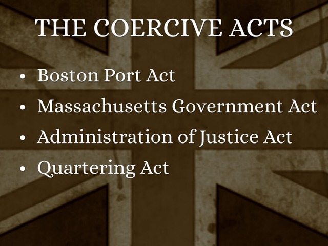 Coercive Acts