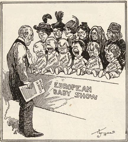 Woodrow Wilson presents his fourteen points peace plan