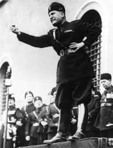Benito Mussolini appointed Prime Minister of Italy