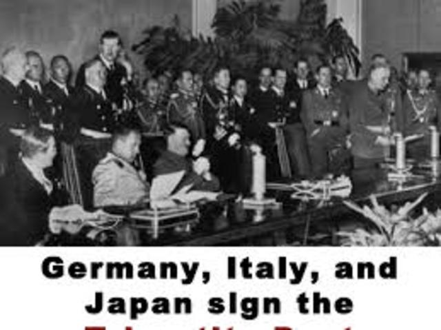Japan,Gemany, and Italy sign the Tripartite pact