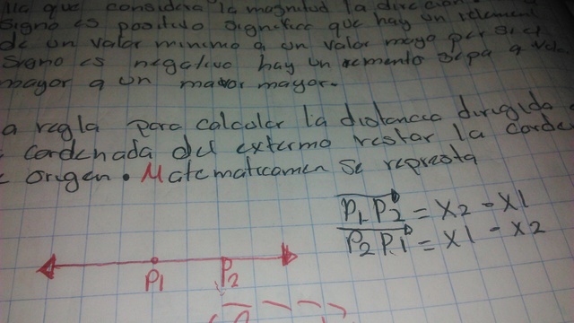 Regla para calcular la distancia.