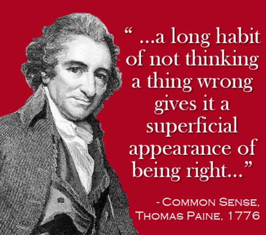 Thomas Paine writes Common sense