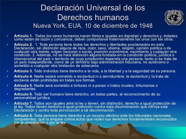 declaración universal de los derechos humanos
