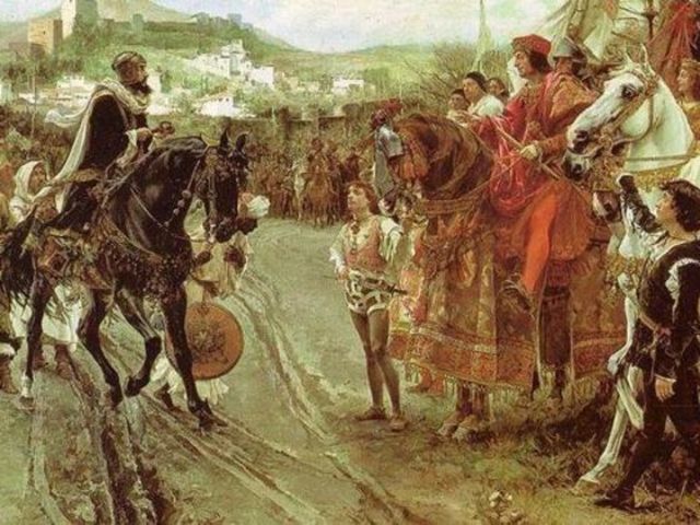 Entrega de las llaves de la ciudad de Granada a los Reyes Católicos