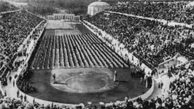 First Olympics held in Athens,Greece