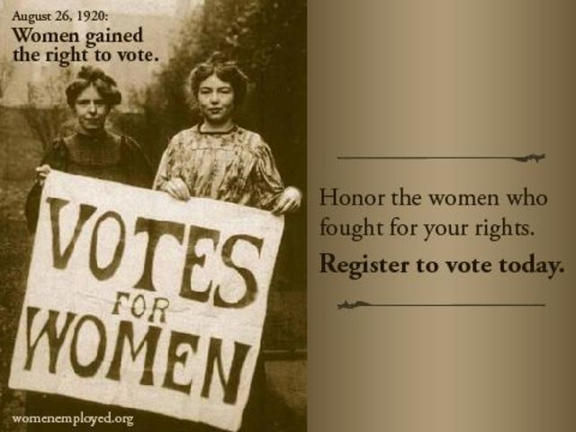 Woman have right to vote
