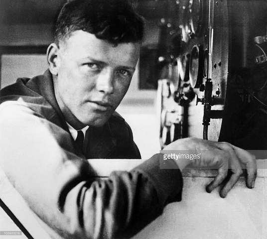 Charles Lindbergh makes his first nonstop transatlantic flight
