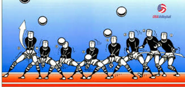 Forearm Pass Introduced into the game of volleyball