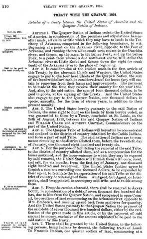 Quapaw Treaty