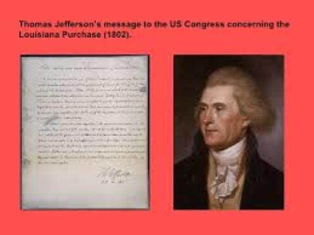 Thomas jefferson purchased the Louisiana territory from france