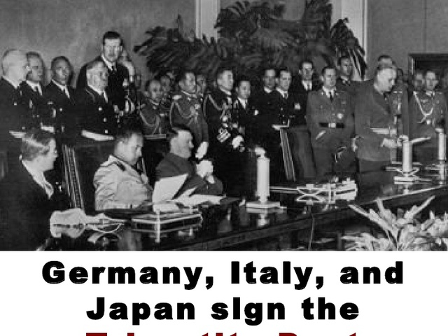 Japan, Germany, and Italy sign the tripartite pact