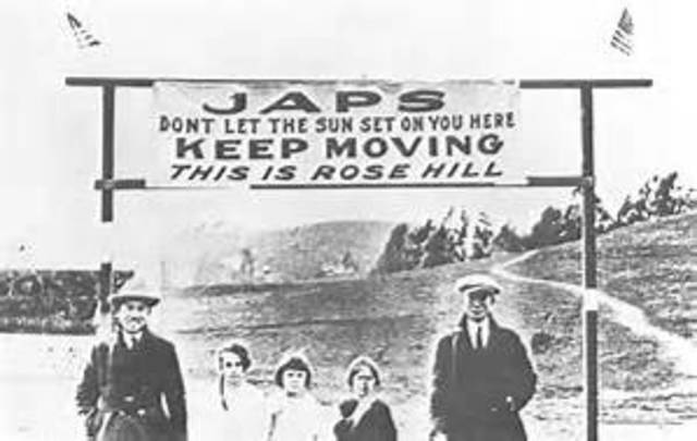 Japanese Internment camps begin