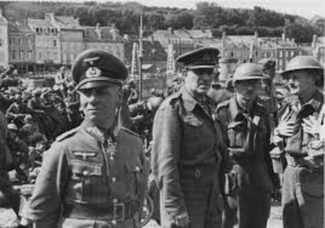 German General Rommel surrenders in North America