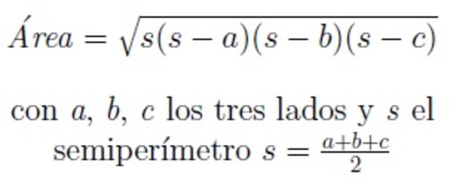 Perímetro y área de un triangulo