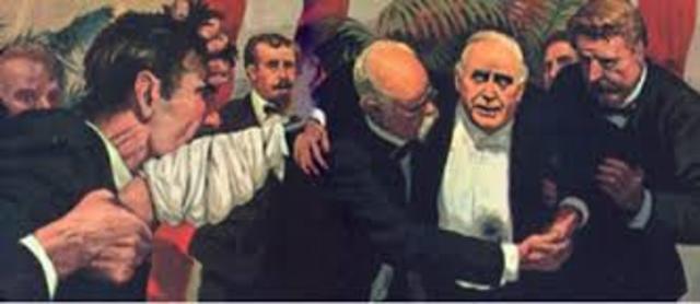 Roosevelt named president after McKinley was assassinated