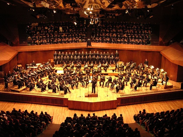 Inauguración sala Nezahualcóyotl, primer recinto del  Centro Cultural Universitario.