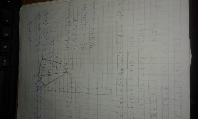 Calcular Perímetro y área, Tarea