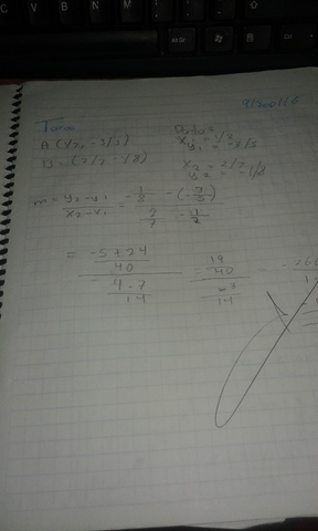 Tarea, Calcular pendiente