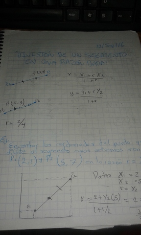 División de un segmento en una razón dada