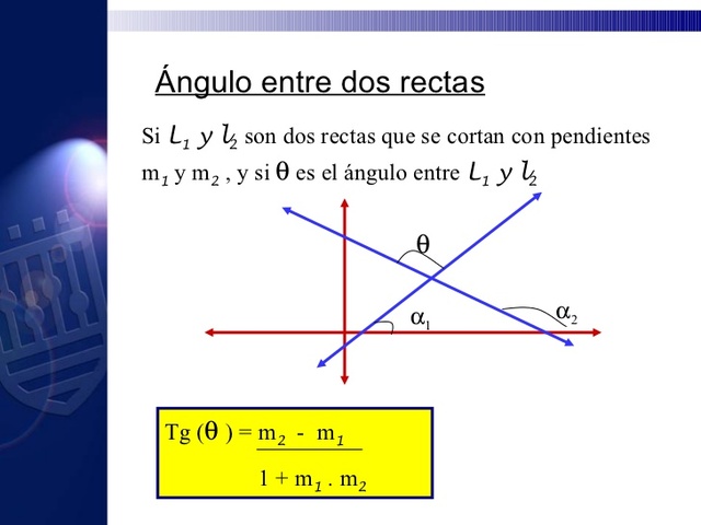 Angulo Entre 2 Rectas