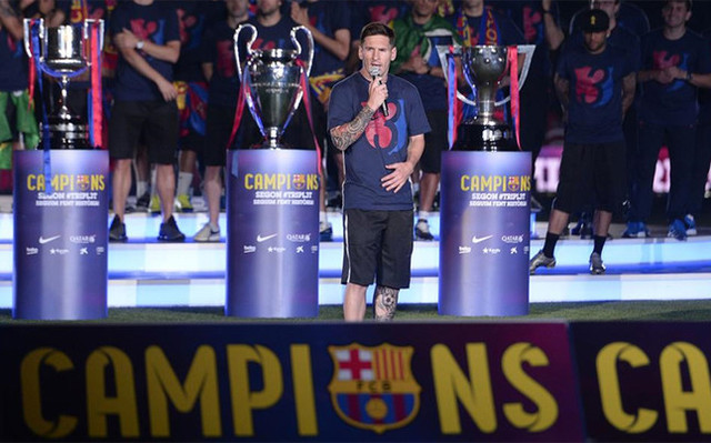 Triplete por segunda ocasión con el FC Barcelona