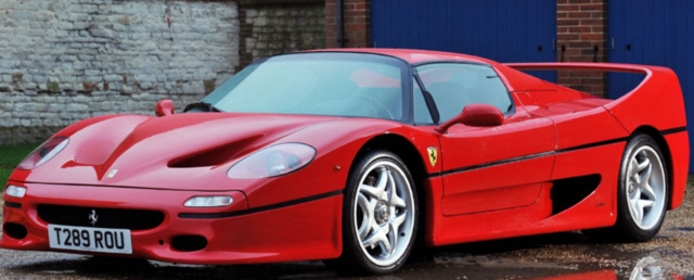 F50, the successor to the legendary F40 is built. It had a V-12 engine, top speed of 202mph. It was based of the F40's design.  It was the last road car to have an F1 car engine. It was the 50th anniversary celebration car.