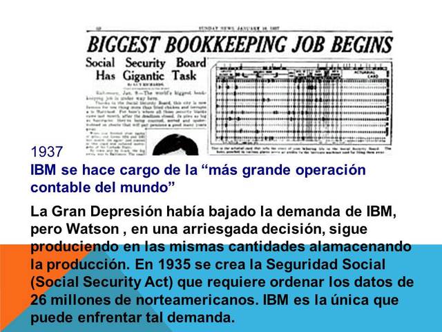 IBM A CARGO DE UNA GRAN OPERACION