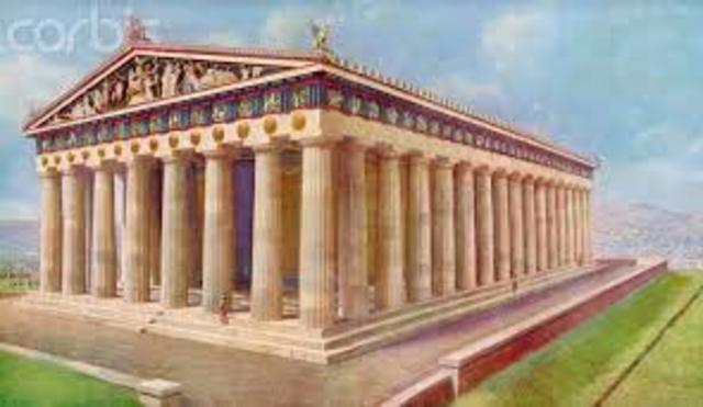 Parthenontemplet byggs i mitten av 500-talet f.v.t.
