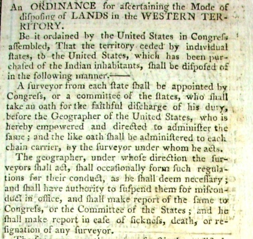 Land Ordinance of 1785