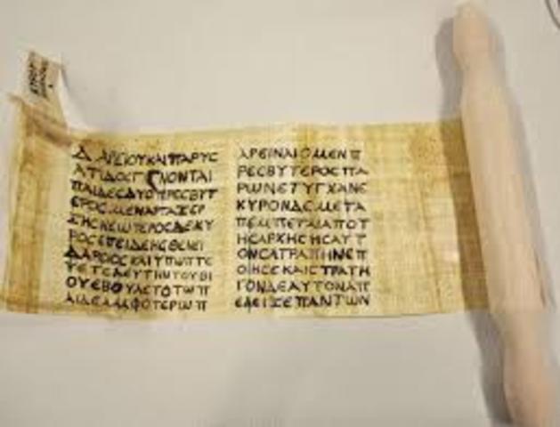 Creación del papiro.