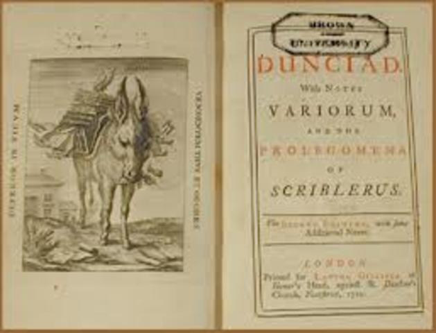 Alexander Pope wrote Dunciad
