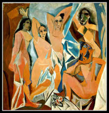 cubismo. Las Señoritas de Aviñón. Pablo Picasso. 1881-1973