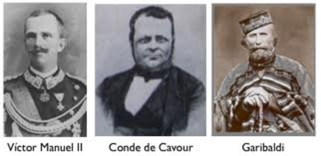 Forjadores de la Unificación Italiana.