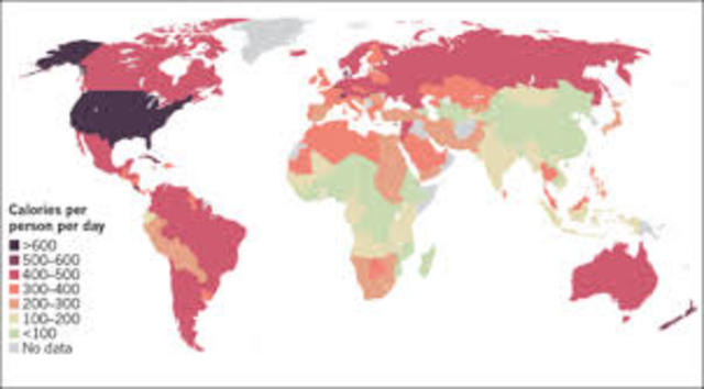 Mapa orientativo del consumo de Coca-Cola por persona