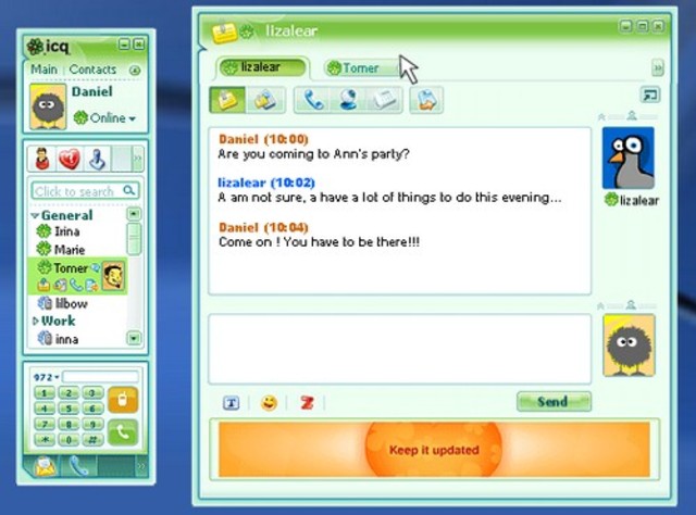 Primera versión de ICQ