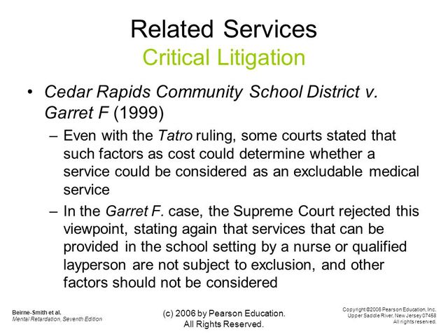 Cedar Rapids Community School Dist. v. Garret F. ex rel. Charlene F., 526 U.S. 66