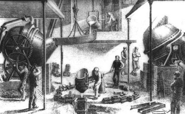 Desarrollo del nuevo proceso de fabricación del acero (1856)