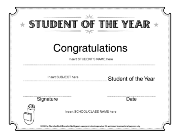 First Student of the Year Award