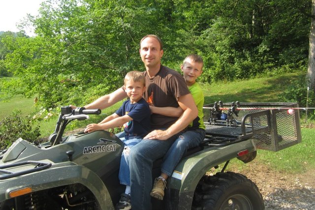 Riding an ATV
