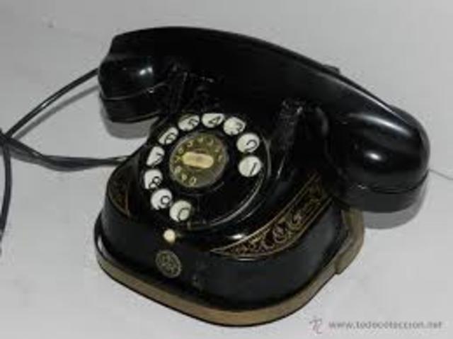 Telefono de dial de disco.