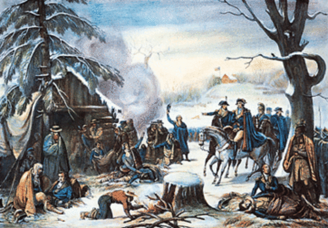 Continental Army wintering at Valley Forge
