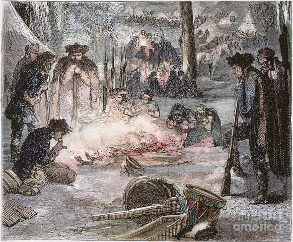 Continental Army wintering at Valley Forge