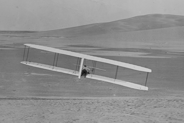 The first plane flew!