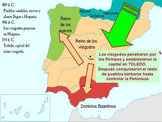 Inicio del reino Visigodo en la Península Ibérica
