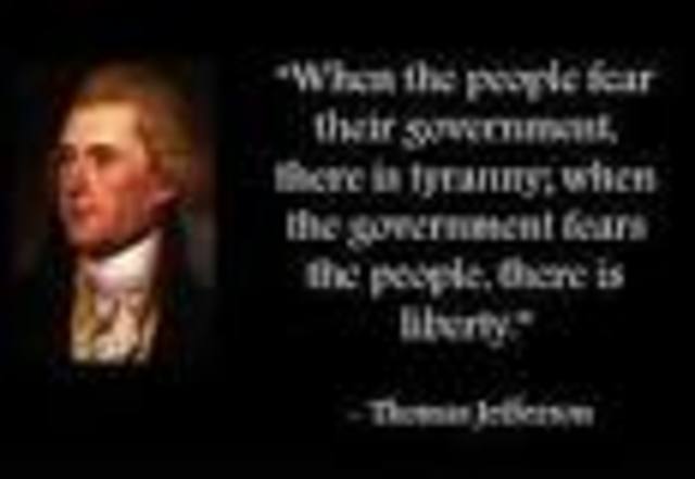 Thomas Jeffeson becomes third president