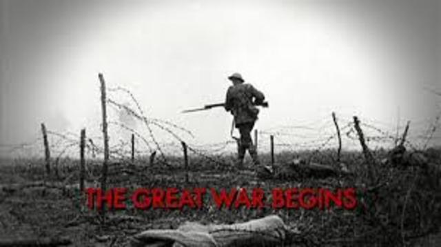 Great war begins