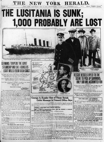 Lusitania Sank